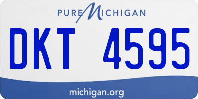 MI license plate DKT4595