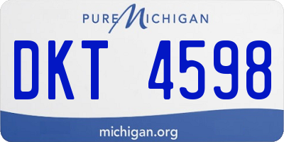 MI license plate DKT4598