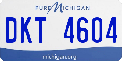 MI license plate DKT4604