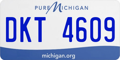 MI license plate DKT4609