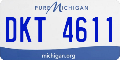 MI license plate DKT4611