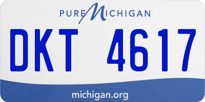 MI license plate DKT4617