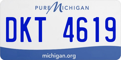 MI license plate DKT4619