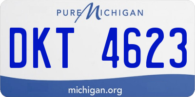 MI license plate DKT4623