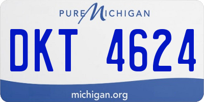 MI license plate DKT4624