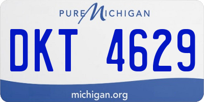 MI license plate DKT4629