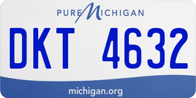 MI license plate DKT4632