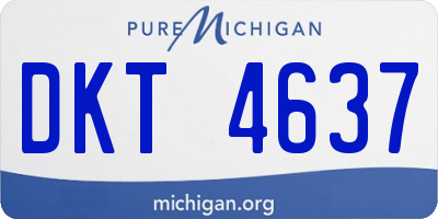 MI license plate DKT4637