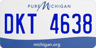 MI license plate DKT4638