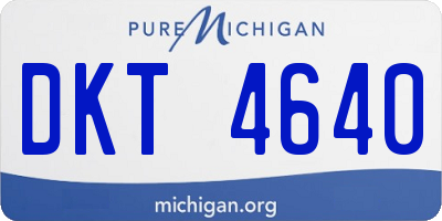 MI license plate DKT4640