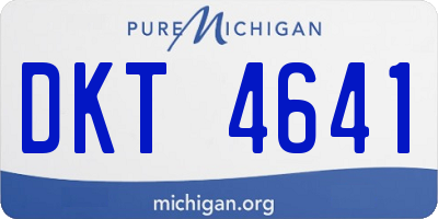MI license plate DKT4641