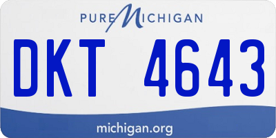 MI license plate DKT4643