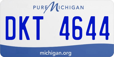 MI license plate DKT4644