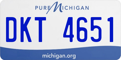 MI license plate DKT4651