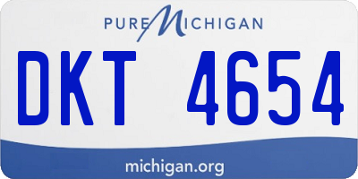 MI license plate DKT4654