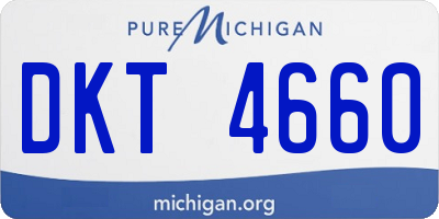 MI license plate DKT4660