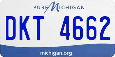 MI license plate DKT4662
