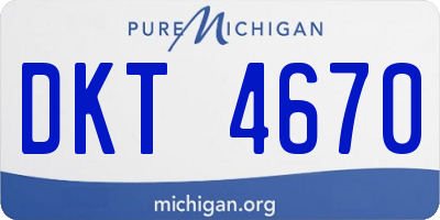 MI license plate DKT4670