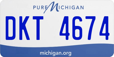 MI license plate DKT4674