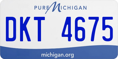 MI license plate DKT4675