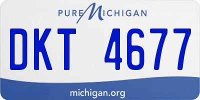 MI license plate DKT4677