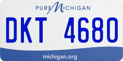 MI license plate DKT4680