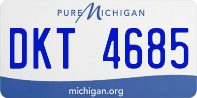 MI license plate DKT4685