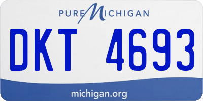 MI license plate DKT4693