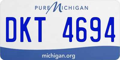 MI license plate DKT4694