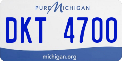 MI license plate DKT4700