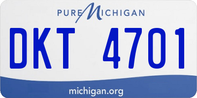 MI license plate DKT4701