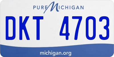 MI license plate DKT4703
