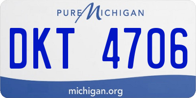 MI license plate DKT4706