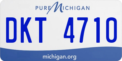 MI license plate DKT4710