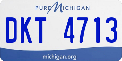 MI license plate DKT4713