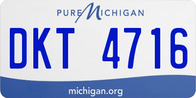 MI license plate DKT4716