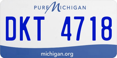 MI license plate DKT4718