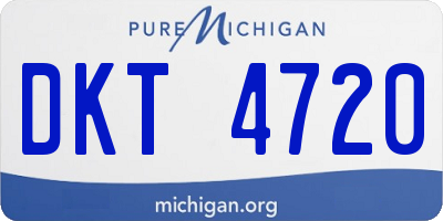 MI license plate DKT4720