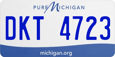 MI license plate DKT4723