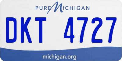 MI license plate DKT4727