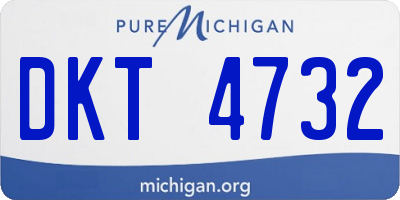 MI license plate DKT4732