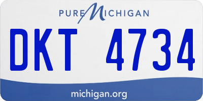 MI license plate DKT4734