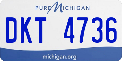 MI license plate DKT4736