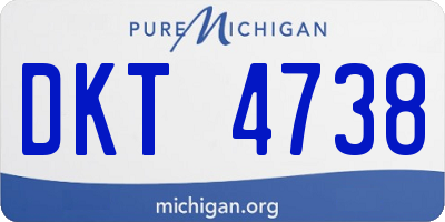 MI license plate DKT4738
