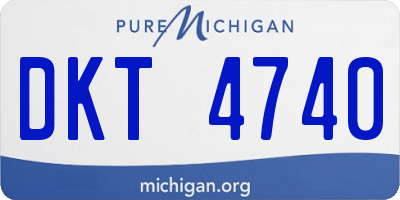 MI license plate DKT4740
