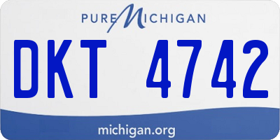 MI license plate DKT4742