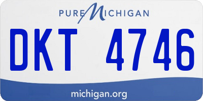 MI license plate DKT4746