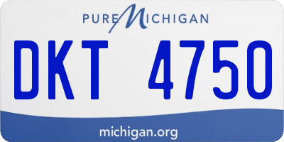 MI license plate DKT4750