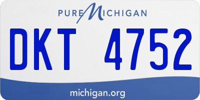 MI license plate DKT4752