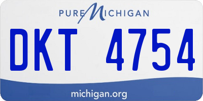 MI license plate DKT4754